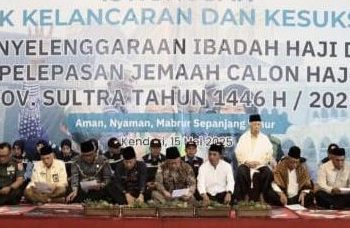 Gubernur ASR Lepas 2.018 Calon Haji Sultra, Jemaah Tertua Berusia 101 Tahun